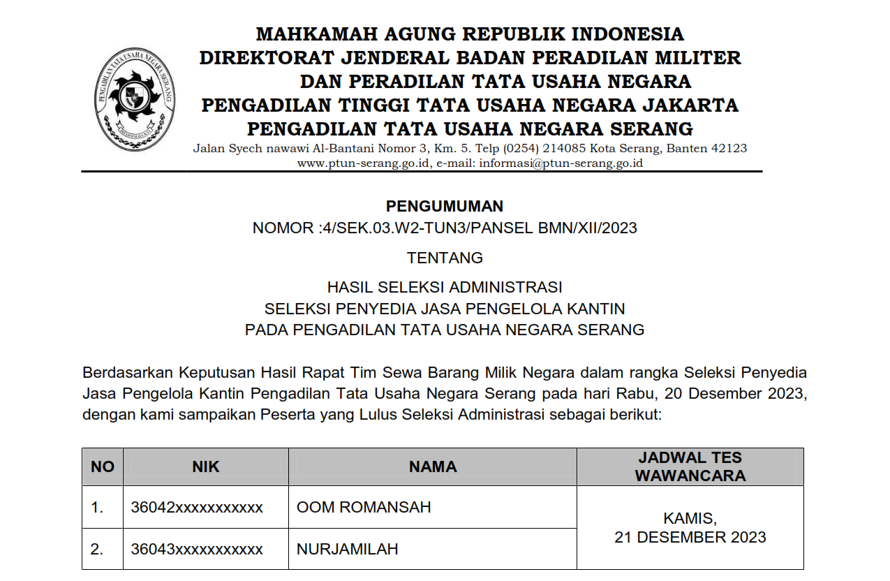 hasil-seleksi-administrasi-seleksi-penyedia-jasa-pengelola-kantin-ptun-serang